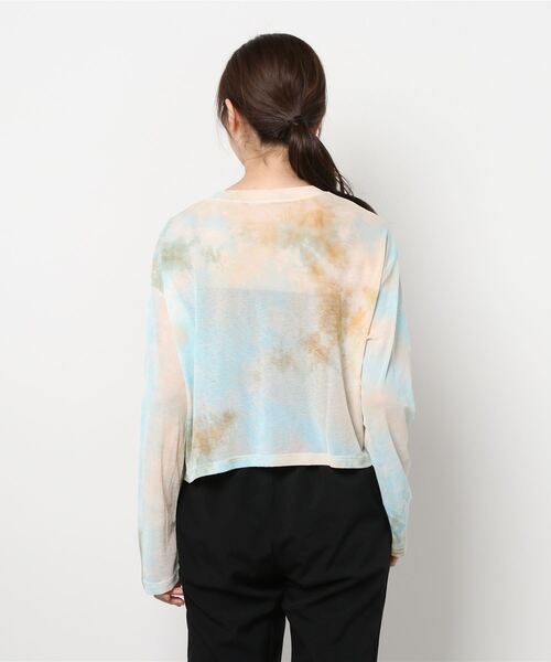 atmos pink(アトモスピンク)の「atmos pink タイダイ オーガンジー トップス(Tシャツ/カットソー・レディース・ブルー/イエロー/グリーン・FREE)」の5枚目の写真