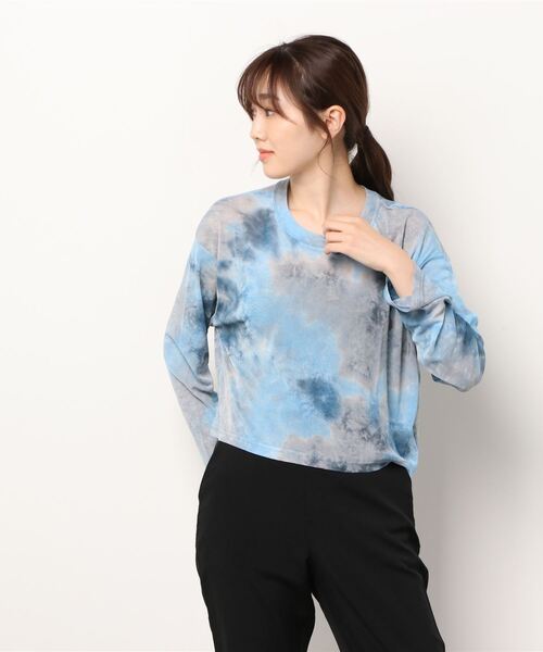 atmos pink(アトモスピンク)の「atmos pink タイダイ オーガンジー トップス(Tシャツ/カットソー・レディース・ブルー/イエロー/グリーン・FREE)」の6枚目の写真