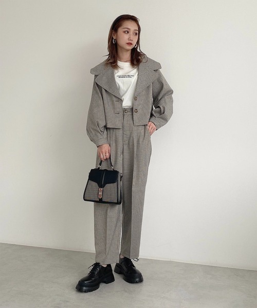 FREE'S MART(フリーズマート)の「【Sシリーズ対応】◆マルチチェック柄エッグパンツ(その他パンツ・レディース・グレー系その他/ベージュ系その他・SMALL/MEDIUM)」の7枚目の写真