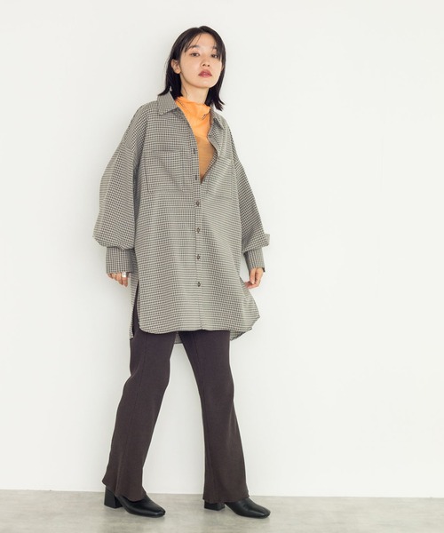 w closet（ダブルクローゼット）の「メッシュアウトロックハイネック（Tシャツ/カットソー・レディース・ブラック/パープル/オフホワイト/オレンジ/ピンクベージュ・FREE）」の12枚目の写真