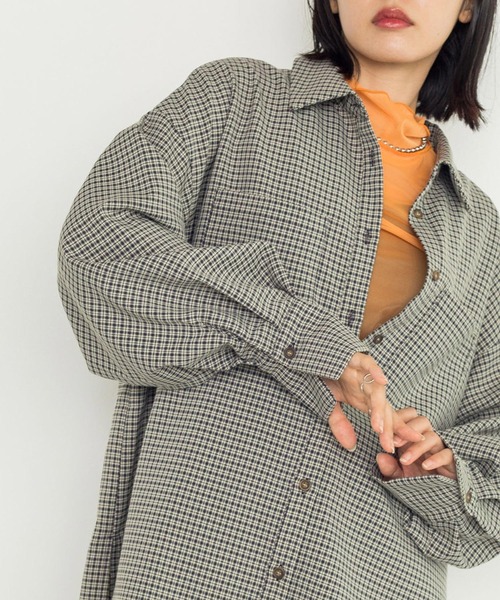 w closet（ダブルクローゼット）の「メッシュアウトロックハイネック（Tシャツ/カットソー・レディース・ブラック/パープル/オフホワイト/オレンジ/ピンクベージュ・FREE）」の13枚目の写真