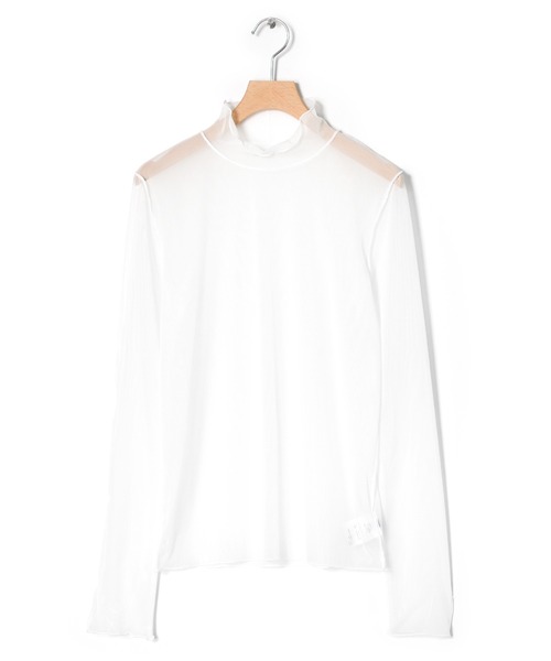 w closet（ダブルクローゼット）の「メッシュアウトロックハイネック（Tシャツ/カットソー・レディース・ブラック/パープル/オフホワイト/オレンジ/ピンクベージュ・FREE）」の22枚目の写真