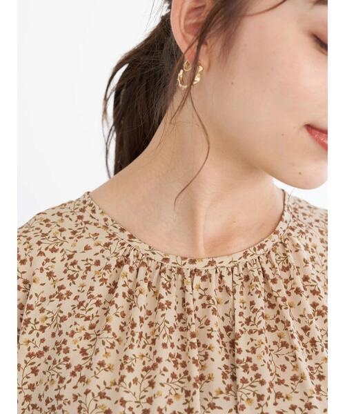 earth music&ecology（アースミュージックアンドエコロジー）の「ヴィンテージライクフラワーワンピース（ワンピース・レディース・ブラック/その他6/ライトベージュ・FREE）」の7枚目の写真