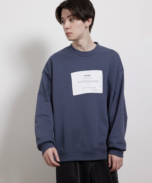 JUNRED（ジュンレッド）の「レタリング裏毛スウェット（スウェット・メンズ・キナリ/チャコールグレー/ブルー・S/M/L）」の3枚目の写真