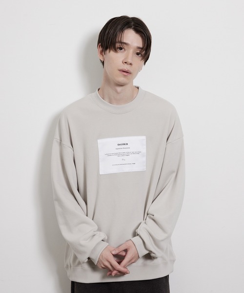 JUNRED（ジュンレッド）の「レタリング裏毛スウェット（スウェット・メンズ・キナリ/チャコールグレー/ブルー・S/M/L）」の2枚目の写真