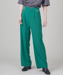 SPINNS | ウエストジップデザイン タックストレートパンツ(その他パンツ)