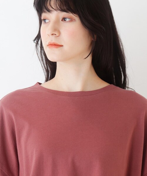Cutie Blonde(キューティーブロンド)の「◆ルーズシルエットTシャツ(Tシャツ/カットソー・レディース・カーキ/ダークオレンジ/オフホワイト/チャコールグレー・00)」の5枚目の写真