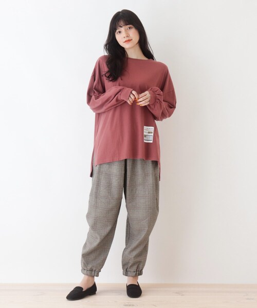 Cutie Blonde(キューティーブロンド)の「◆ルーズシルエットTシャツ(Tシャツ/カットソー・レディース・カーキ/ダークオレンジ/オフホワイト/チャコールグレー・00)」の11枚目の写真