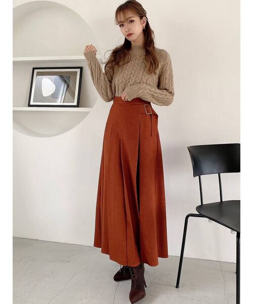 RESEXXY（リゼクシー）の「ハイネックケーブルニットトップス（ニット/セーター・レディース・ホワイト/ブラック/ベージュ・FREE）」の11枚目の写真