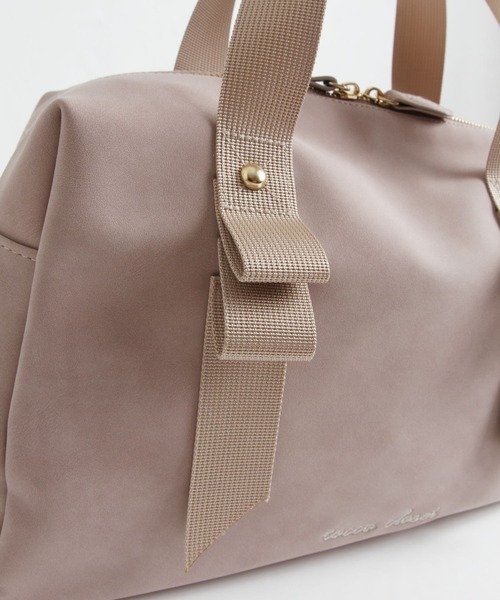 tocco closet(トッコ クローゼット)の「ショルダー付きtocco closet刺繍入り2WAYボストンバッグ(ボストンバッグ・レディース・ピンク/ブラウン・FREE)」の5枚目の写真