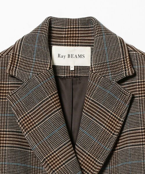 Ray BEAMS(レイビームス)の「Ray BEAMS / チェック ダブル チェスター コート(チェスターコート・レディース・ダークブラウン/グレー・1/0)」の13枚目の写真