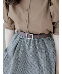 Areeam | パールスクエアバックルベルト(ベルト)