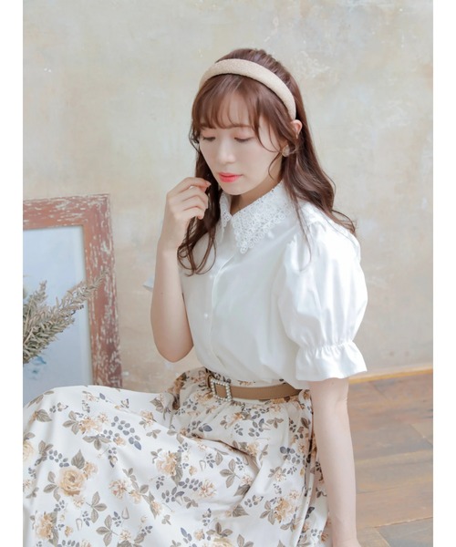 Areeam（アリーム）の「パールスクエアバックルベルト（ベルト・レディース・ベージュ/ブラウン・FREE）」の8枚目の写真