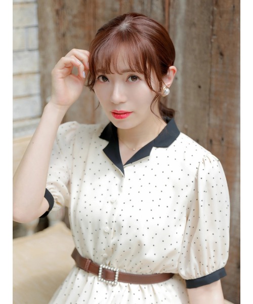 Areeam（アリーム）の「パールスクエアバックルベルト（ベルト・レディース・ベージュ/ブラウン・FREE）」の12枚目の写真