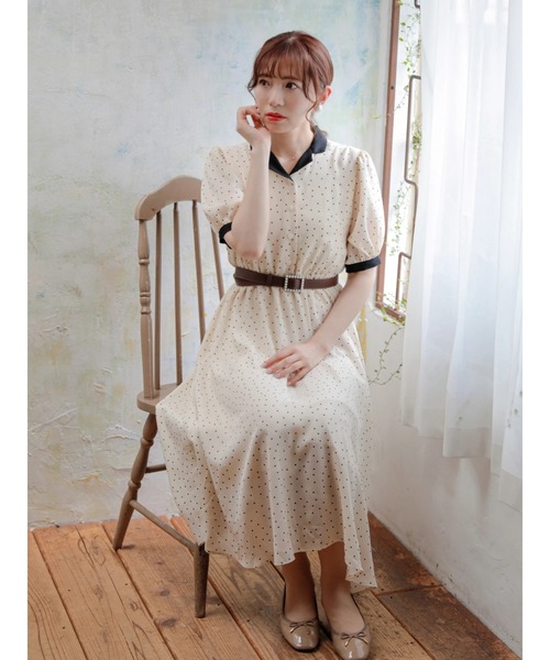 Areeam（アリーム）の「パールスクエアバックルベルト（ベルト・レディース・ベージュ/ブラウン・FREE）」の13枚目の写真