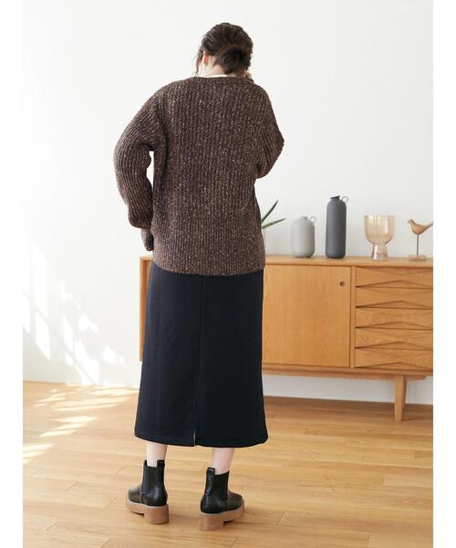 Green　Parks（グリーンパークス）の「裏毛タイトスカート＊（スカート・レディース・ブラック/ベージュ/ブラウン・FREE）」の9枚目の写真