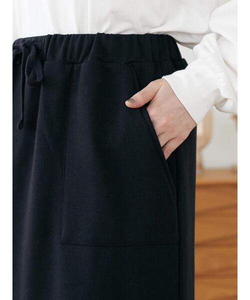 Green　Parks（グリーンパークス）の「裏毛タイトスカート＊（スカート・レディース・ブラック/ベージュ/ブラウン・FREE）」の11枚目の写真