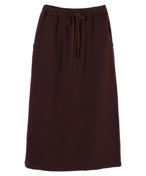 Green　Parks（グリーンパークス）の「裏毛タイトスカート＊（スカート・レディース・ブラック/ベージュ/ブラウン・FREE）」の16枚目の写真