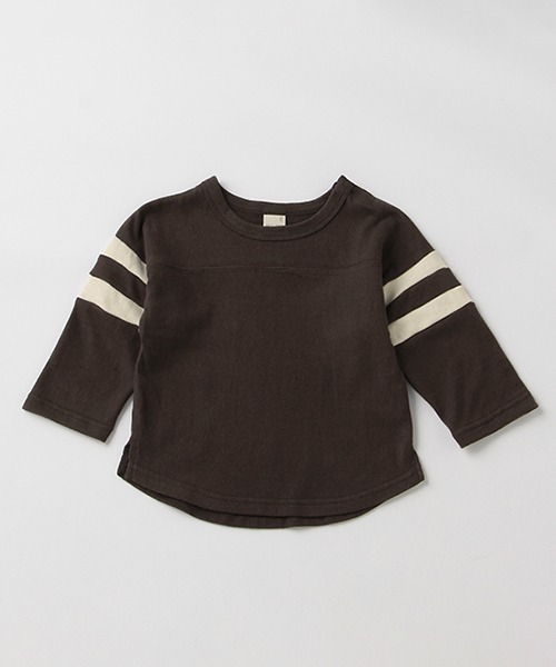 petit main(プティマイン)の「【リンク】フットボール長袖Tシャツ(Tシャツ/カットソー・キッズ・ブラウン/グリーン・130cm/120cm/90cm/100cm/80cm/110cm)」の2枚目の写真