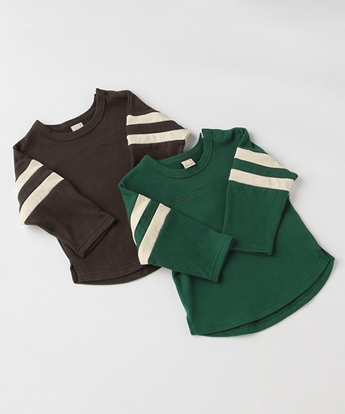 petit main(プティマイン)の「【リンク】フットボール長袖Tシャツ(Tシャツ/カットソー・キッズ・ブラウン/グリーン・130cm/120cm/90cm/100cm/80cm/110cm)」の14枚目の写真