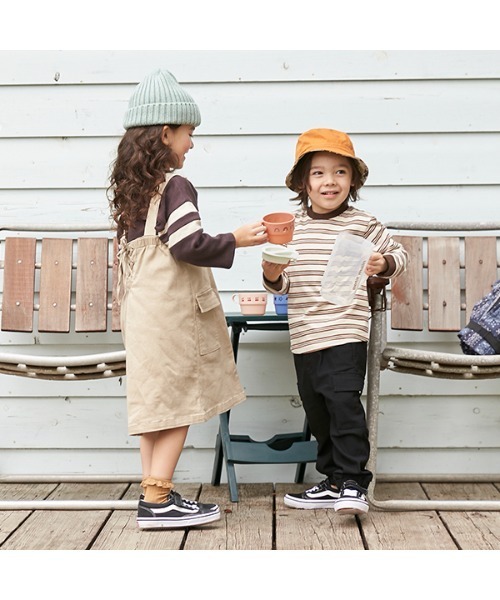 petit main(プティマイン)の「【リンク】フットボール長袖Tシャツ(Tシャツ/カットソー・キッズ・ブラウン/グリーン・130cm/120cm/90cm/100cm/80cm/110cm)」の6枚目の写真