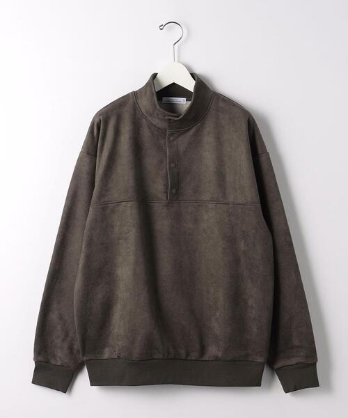 green label relaxing(グリーンレーベルリラクシング)の「<green label relaxing>スエードライク ボタンハイネック 長袖 スウェット(スウェット・メンズ・ダークグレー/ブラウン/ロイヤルブルー・S/M/L)」の20枚目の写真