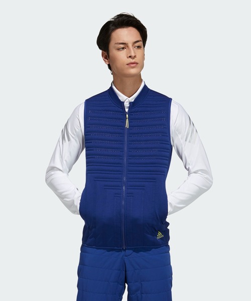 【新品】アディダス　adidas ベスト　防寒　フルジップ　グリーン アディダス 【ゴルフ】保温 撥水 中わたフルジップベスト