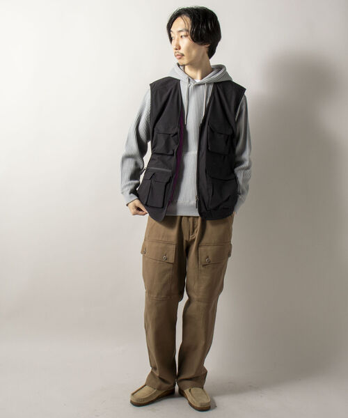 GLOSTER（グロスター）の「【RIP-STOP/リップストップ生地使用】【GLOSTER/グロスター】CAMP VEST キャンプベスト（ベスト・メンズ・ネイビー/ブラック・MEDIUM/LARGE）」の10枚目の写真