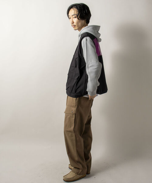 GLOSTER（グロスター）の「【RIP-STOP/リップストップ生地使用】【GLOSTER/グロスター】CAMP VEST キャンプベスト（ベスト・メンズ・ネイビー/ブラック・MEDIUM/LARGE）」の11枚目の写真