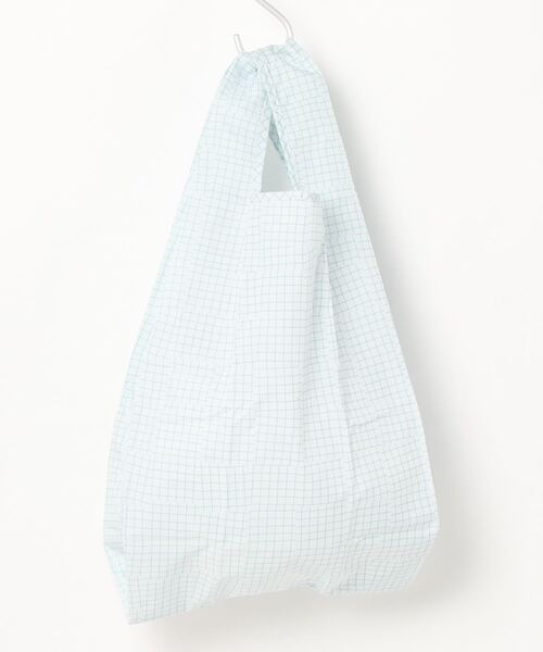 392 plusm(サンキューニプリュスエム)の「Square Bag S - check - 731714(エコバッグ/サブバッグ・レディース・ベージュ/オフホワイト/イエロー/グリーン・ONE SIZE)」の2枚目の写真