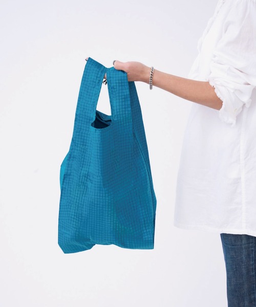 392 plusm(サンキューニプリュスエム)の「Square Bag S - check - 731714(エコバッグ/サブバッグ・レディース・ベージュ/オフホワイト/イエロー/グリーン・ONE SIZE)」の3枚目の写真