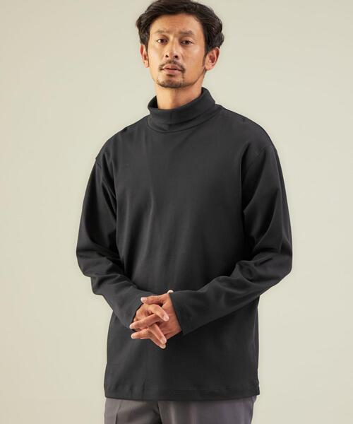 green label relaxing（グリーンレーベルリラクシング）の「スムース タートルネック 長袖 カットソー（Tシャツ/カットソー・メンズ・ホワイト/ライトグレー/ブラック・M/L/S）」の3枚目の写真