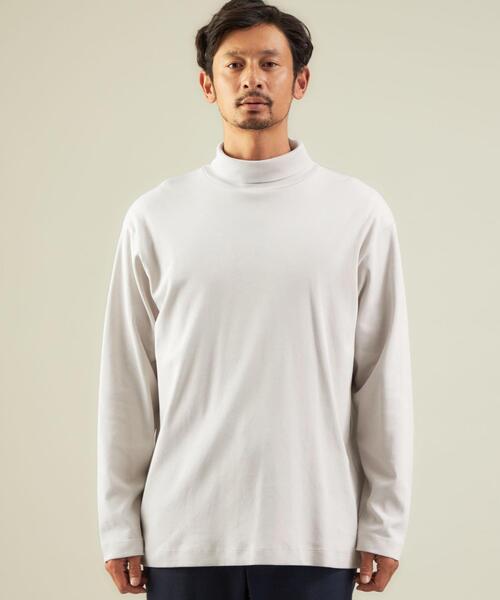 green label relaxing（グリーンレーベルリラクシング）の「スムース タートルネック 長袖 カットソー（Tシャツ/カットソー・メンズ・ホワイト/ライトグレー/ブラック・M/L/S）」の6枚目の写真