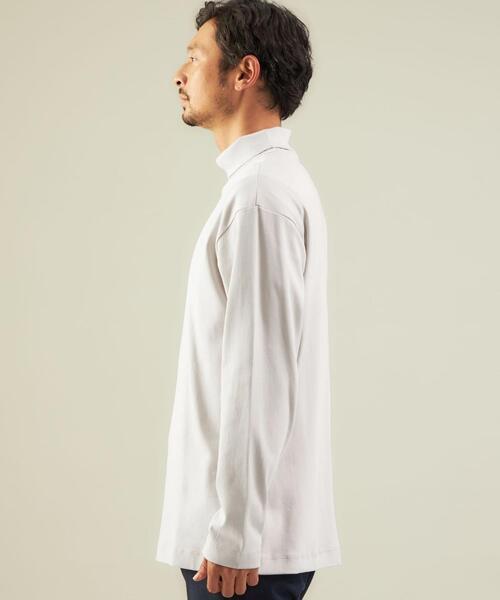 green label relaxing（グリーンレーベルリラクシング）の「スムース タートルネック 長袖 カットソー（Tシャツ/カットソー・メンズ・ホワイト/ライトグレー/ブラック・M/L/S）」の7枚目の写真