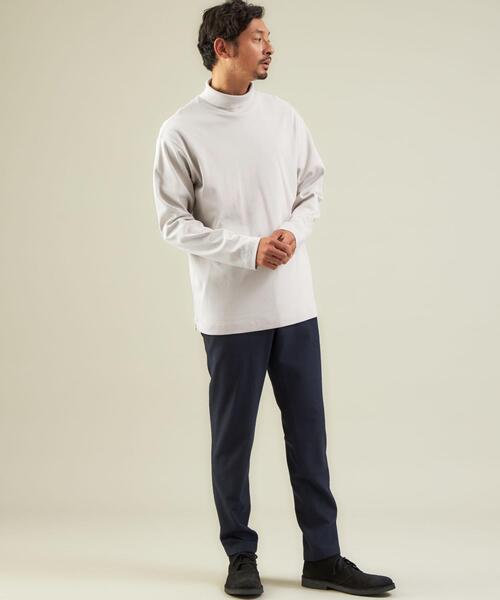 green label relaxing（グリーンレーベルリラクシング）の「スムース タートルネック 長袖 カットソー（Tシャツ/カットソー・メンズ・ホワイト/ライトグレー/ブラック・M/L/S）」の9枚目の写真