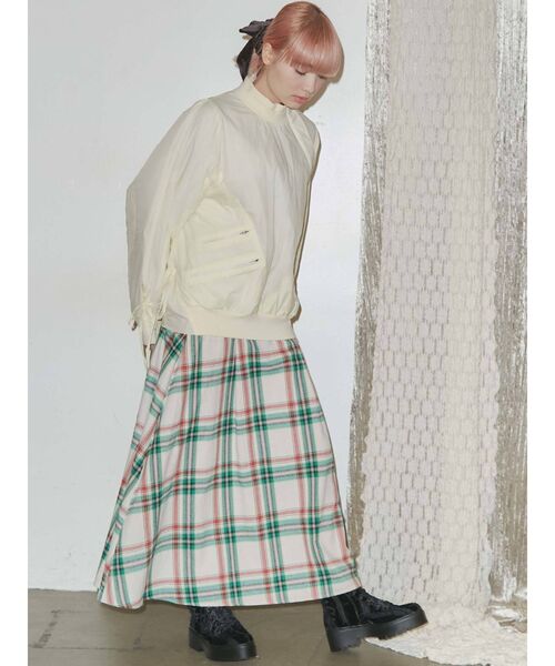 merry jenny（メリージェニー）の「ナイロンキルトプルオーバー（Tシャツ/カットソー・レディース・オフホワイト/ブラック/カーキ・FREE）」の14枚目の写真