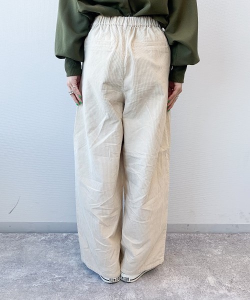 studio CLIP（スタディオクリップ）の「コーデュロイドカンワイドパンツ（その他パンツ・レディース・ベージュ/アイボリー/ボルドー/スモーク・MEDIUM/LARGE）」の11枚目の写真
