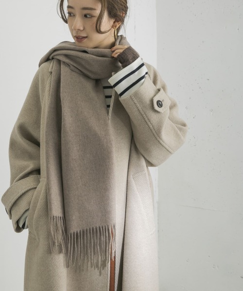 URBAN RESEARCH（アーバンリサーチ）の「カシミヤストール（マフラー・レディース・ベージュ/オフホワイト/バーガンディー・FREE）」の12枚目の写真
