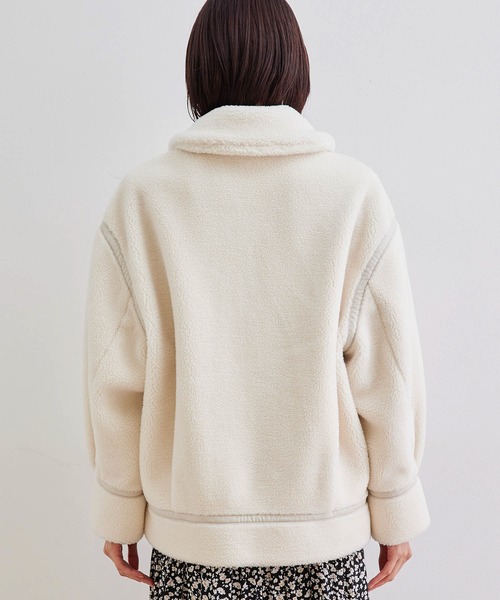 ROPE' PICNIC（ロペピクニック）の「【WEB限定】ムートンフライトボアジャケット（ムートンコート・レディース・キナリ・38）」の4枚目の写真