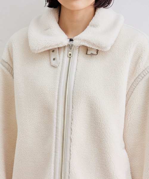 ROPE' PICNIC（ロペピクニック）の「【WEB限定】ムートンフライトボアジャケット（ムートンコート・レディース・キナリ・38）」の5枚目の写真