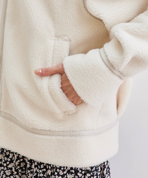 ROPE' PICNIC（ロペピクニック）の「【WEB限定】ムートンフライトボアジャケット（ムートンコート・レディース・キナリ・38）」の8枚目の写真