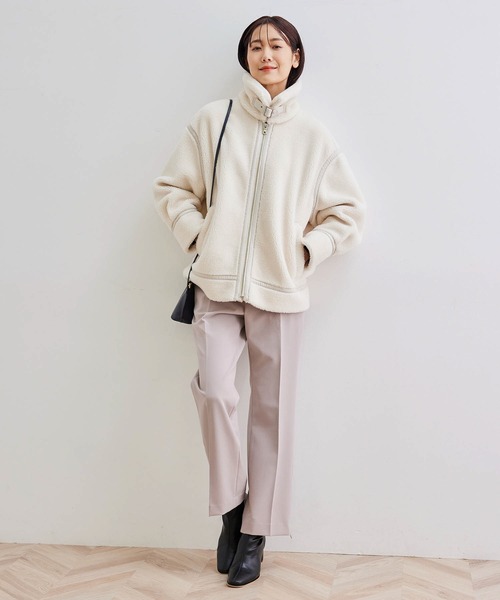 ROPE' PICNIC（ロペピクニック）の「【WEB限定】ムートンフライトボアジャケット（ムートンコート・レディース・キナリ・38）」の14枚目の写真