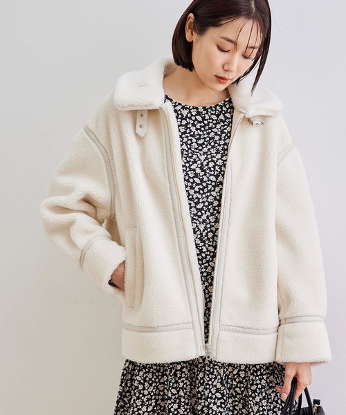 ROPE' PICNIC（ロペピクニック）の「【WEB限定】ムートンフライトボアジャケット（ムートンコート・レディース・キナリ・38）」の19枚目の写真