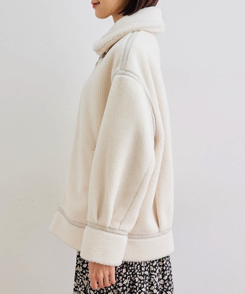 ROPE' PICNIC（ロペピクニック）の「【WEB限定】ムートンフライトボアジャケット（ムートンコート・レディース・キナリ・38）」の16枚目の写真