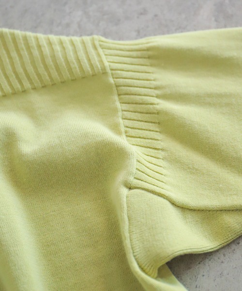 NOMBRE IMPAIR(ノンブルアンペール)の「強撚コットン ワイドニット(ニット/セーター・レディース・サックスブルー/ライトグリーン/グリーン/ブルー/オレンジ・FREE)」の20枚目の写真