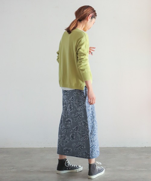 NOMBRE IMPAIR(ノンブルアンペール)の「強撚コットン ワイドニット(ニット/セーター・レディース・サックスブルー/ライトグリーン/グリーン/ブルー/オレンジ・FREE)」の12枚目の写真