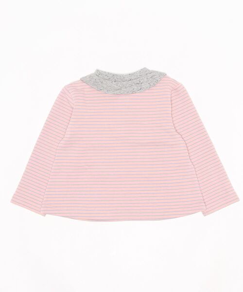RAGMART（ラグマート）の「ボーダーAライントレーナー（Tシャツ/カットソー・キッズ・オフホワイト/ネイビー/ピンク・110cm/120cm/100cm/130cm）」の4枚目の写真