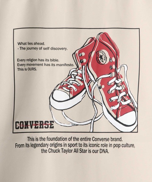 CONVERSE(コンバース)の「CONVERSE/コンバース ビッグシルエット バックプリント オールスター スニーカー トロミシャツ(シャツ/ブラウス・メンズ・ホワイト/ブラック/ベージュ/グレイッシュブルー・LL/M/L)」の21枚目の写真