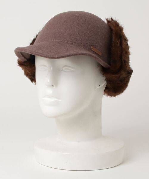 COMMON WARE（コモンウェアー）の「Aurelia　ファー付きフェルトキャスケット（キャスケット・レディース・ブラック/ブラウン/グレー/キャメル・FREE）」の12枚目の写真
