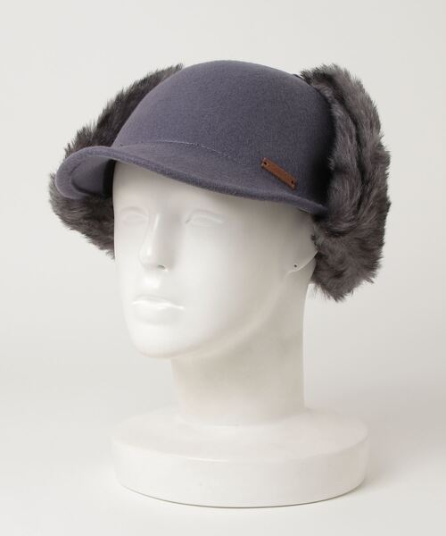 COMMON WARE（コモンウェアー）の「Aurelia　ファー付きフェルトキャスケット（キャスケット・レディース・ブラック/ブラウン/グレー/キャメル・FREE）」の15枚目の写真